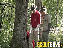 Hung Scoutmaster Barebacks Young Scout