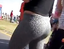 Teen With Nice Ass In Leopard Pattern Leggings