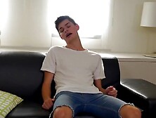 Two Pretty Twinks Are Blowing And Ass-Fucking On The Couch