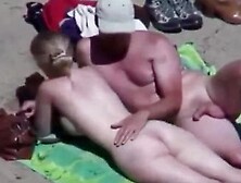 Beautiful Bitch Groped By His Husband And Strangers At Beach