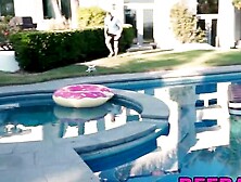 BFF BANG - Handsome best friends bang with a hung dude by the pool