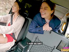 Female Taxi Driver in Reality Lesbian Action - Strap-On Riding Student Zuzu Sweet