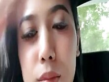 Asian Masturbate In Car