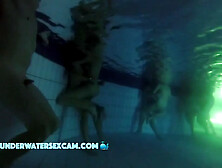 Between All The Horny People This Couple Has Real Sex Underwater In The Public Pool