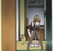 Anime girl rubs her nice pussy and gets soaking wet