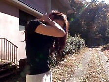 JAV mom Maki Hojo Outside Nudity Embarrassingly Takes of All Clothes for Springtime Public Stroll