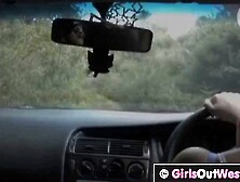 Sexy petite titted blond gets screwed hard on the car