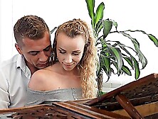 Angel Emily gets her pussy pounded from behind in a steamy scene.