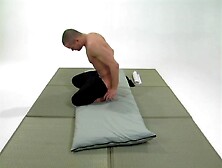 Sexually Progressive Male With A Shaved Head Rubs One Out.