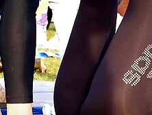 perfect ass blonde yoga spandex