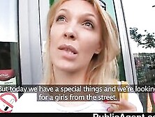 PublicAgent - She gets spit-roasted outdoors