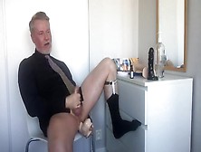 Hot Suited Daddy Takes Dildo On Cam Again With Dildo Cam