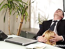 Skinny Secretary Relaxes Her Boss With Hardcore Sex