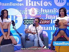 Hot latina stepsisters riding the FUCK MACHINE together on JuanBustosPodcast