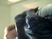 Girl In Change Room In Jeans,  Skirt And Only Panty