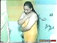 Indian Aunty Takes A Shower