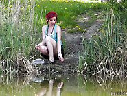 Leggy redhead's best lover