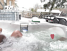 Fijii Pornbox In The Sweet Tub With Str8Rich Fucking In The Snow