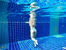 This Blond Made Me Cum in a Public Pool!