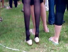 Candid Nylon Soles With Cream Flats Pt 2