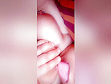 Fat Slut Plays With Her Boobs & Licks Her Nipples