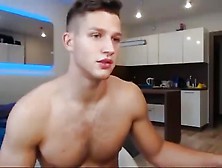 Hung Guy Plays With His Meat On Cam