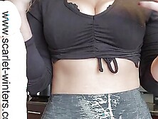 Teacher playing her Big Dildo in the kitchen. JOI