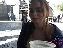 Brunette American 18 Year Cute Girl Gets...