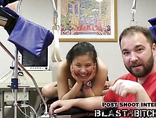 Patient Raya Nguyen gives a steamy blowjob and gets fucked by her doctor in POV style