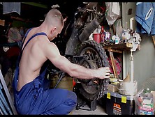 Public Masturbation,  Mechanic,  Silicone Ass