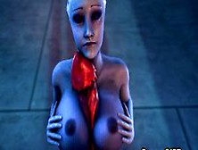 Liara Taking Alien Dick In The Ass And Mouth