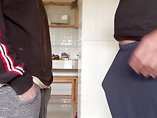 Fast Blowjob and Cum in Mouth on the Kitchen