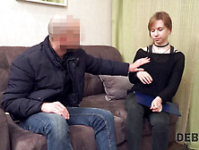 Collector Visits Teen Girl Alice And Fucks Her Perfectly Shaved Pussy For Debt