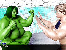 She Hulk enjoys a massive cum-stuffed cock in this superhero adventure