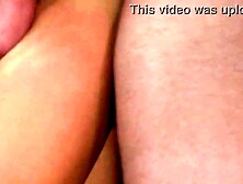 This gracious woman engaged in private relations on a leather sofa with a favourable guy.