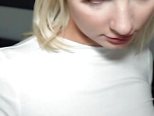 Kinky blonde teen Alice Pink gets warm and sticky facial