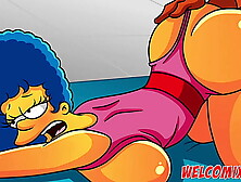 Rear-End on the nape project! Humongous bum and cute MILF! The Simpsons Simptoons