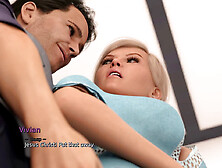 My husband's boss Christian has his way with Vivian in a public restroom