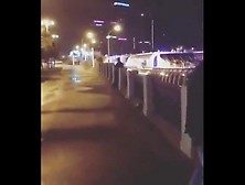 Russian couple fuck on the street