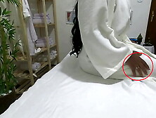 FLAGRANT - Attractive ebony gym personal was filmed NAKED swallowing the therapist - Tantric massage