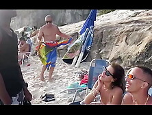 Orgy on the beach in front of everyone