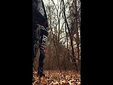 Punk Guy Plays With His Penis In The Woods