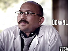 Pervert doctor makes his BBC patient rail a Asian MILF as he watches