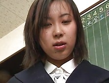 Cum swallowing and hair cum brushing bukkake