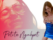 Petite Nymphet In Petite Latex Pocket Rocket - Amateur Blonde On The Bed Solo