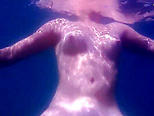 Teen Swimming Naked In The Sea Underwater