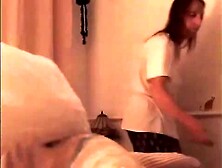 Busty amateur Milf sucks cock and swallows cum