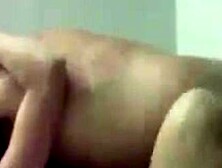 Beautiful brunette with big boobs showered with cum after a fuck