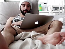 Hairy Muscle Arab Jock Foot Worship