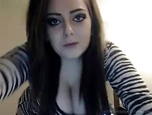 Busty goth chick bouncing boobs